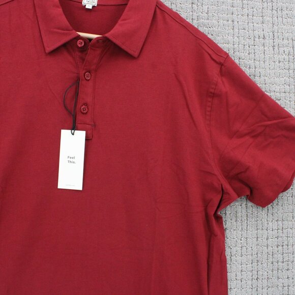 Swet Tailor Performance Polo Shirt Mens XL Red Casual Short Sleeve Stretch NWT - Picture 3 of 10